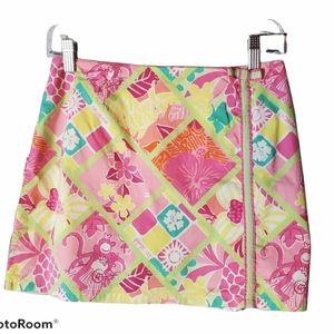 LILLY PULITZER Vintage hula monkey skort skirt 6